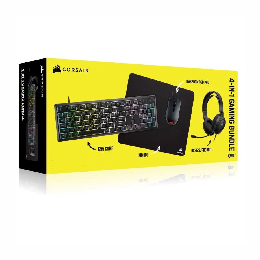 Pack Corsair (teclado, ratón, auriculares y alfombrilla)