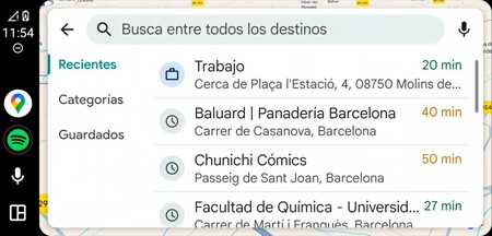 Separación de búsquedas por categorías en Google Maps