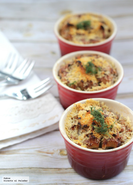 Soufflé de requesón y patatas. Receta