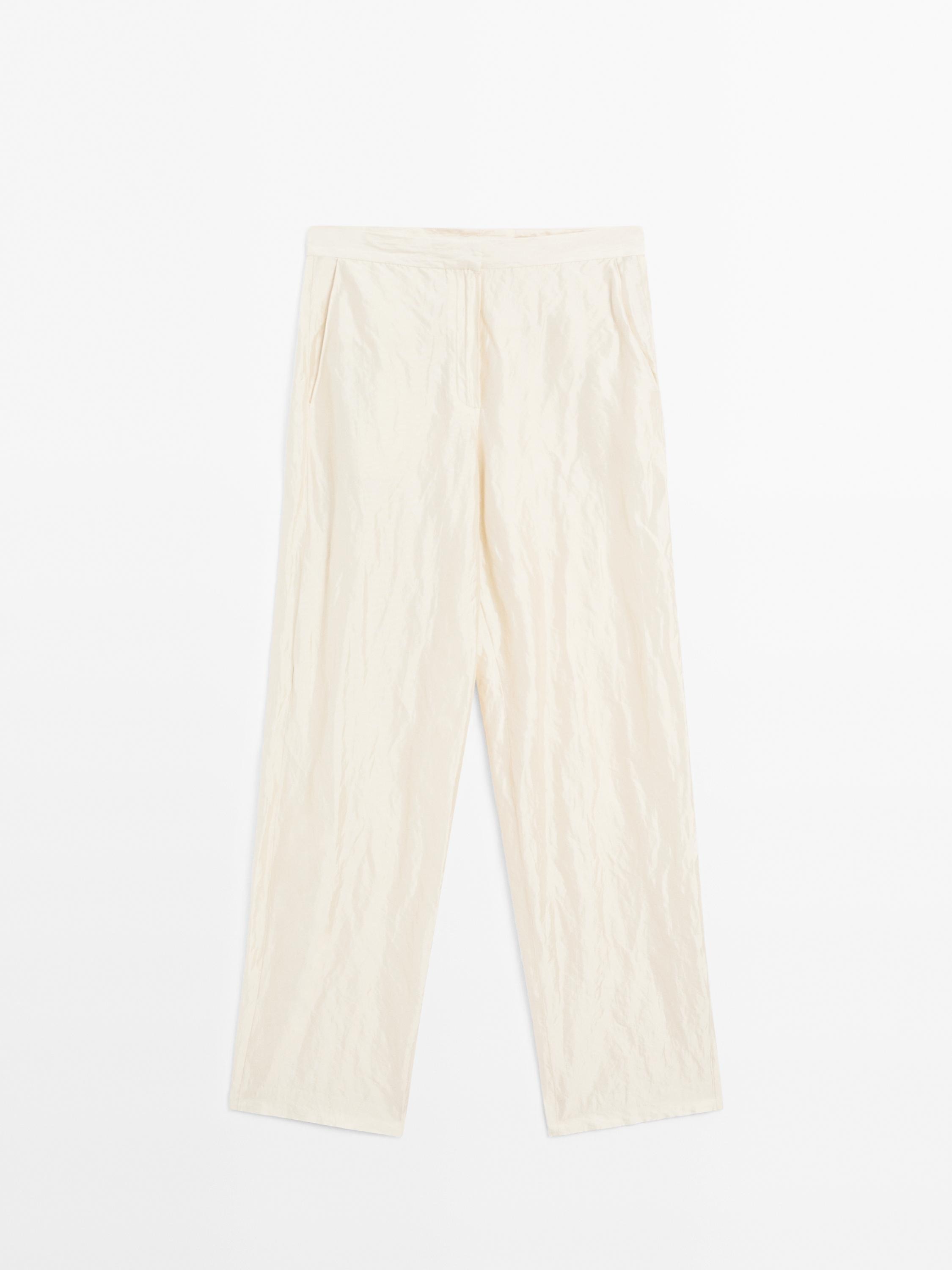 Pantalón satinado textura