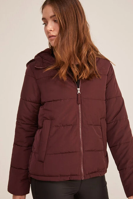 Chaqueta Corta Capucha Poliéster Reciclado