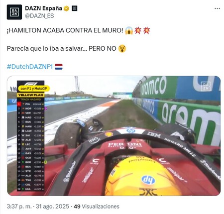 Hamilton Zandvoort F1 2025