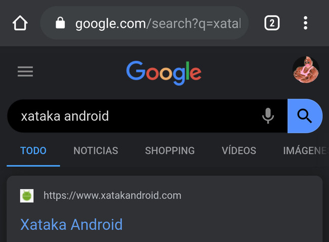 Google Search Tema Oscuro