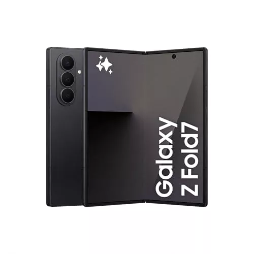 Samsung Galaxy Z Fold7 256GB - Galaxy AI, Ligero y Plegable, Pantalla Grande, Cámara 200MP, Memoria 12GB, Negro Oscuro, Garantía del Fabricante 3 Años + 1 año Extra (Versión Española)