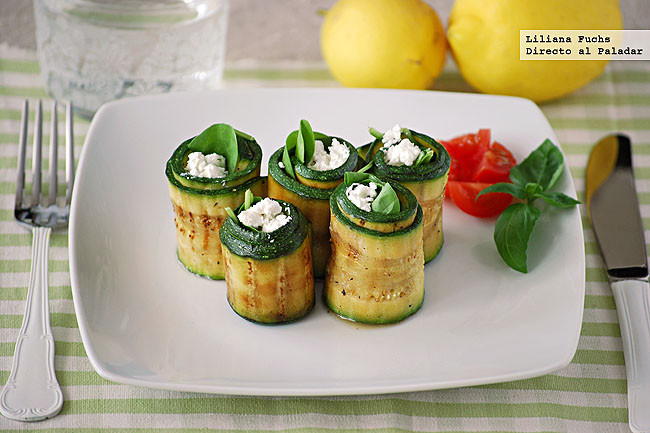 Rollitos de calabacín