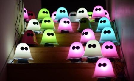 Lámparas fantasma para decorar la casa en Halloween