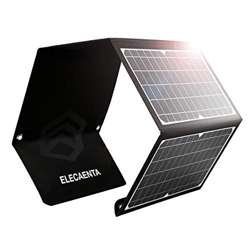ELECAENTA 30W PD18W Cargador Solar Portátil 3 Puertos USB 