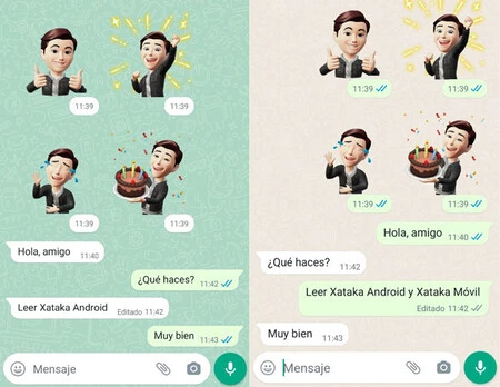 両方の携帯電話で同時に同じ瞬間。編集したメッセージは、会話を終了して再度参加するまで、新しいテキストとともに表示されません。