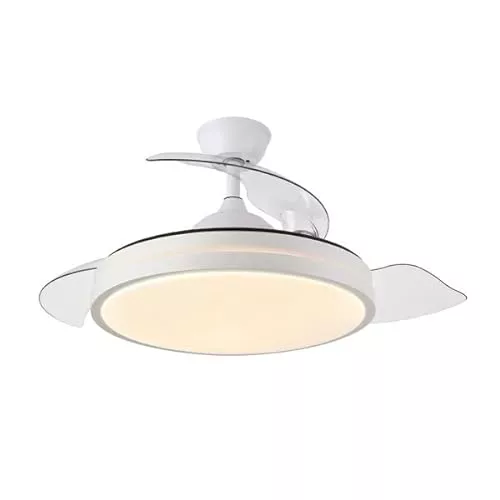 ABRILA TODOLAMPARA Ventilador de techo con luz LED motor DC ESCORPION Blanco Aspas Retráctiles 107D