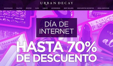 Puedes celebrar el Día de Internet con Urban Decay y ahorrar hasta un 70% en cosmética sólo hoy hasta medianoche