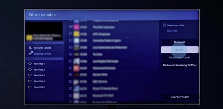 borrar canales de Samsung TV Plus