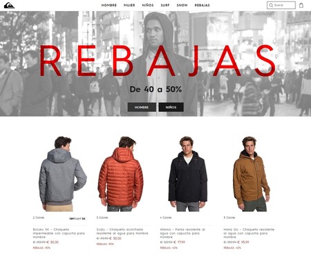 10% de descuento extra en las rebajas de Quiksilver, Roxy y DC Shoes