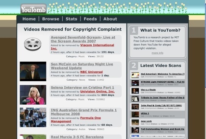 YouTomb, vigilando los vídeos que han sido eliminados de YouTube