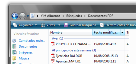 Usando las Carpetas Inteligentes de Vista para gestionar PDFs