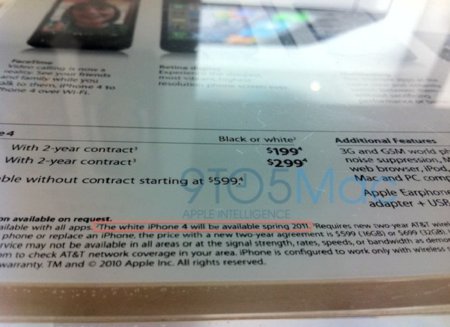 iPhone 4 blanco confirmado para la primavera de 2011
