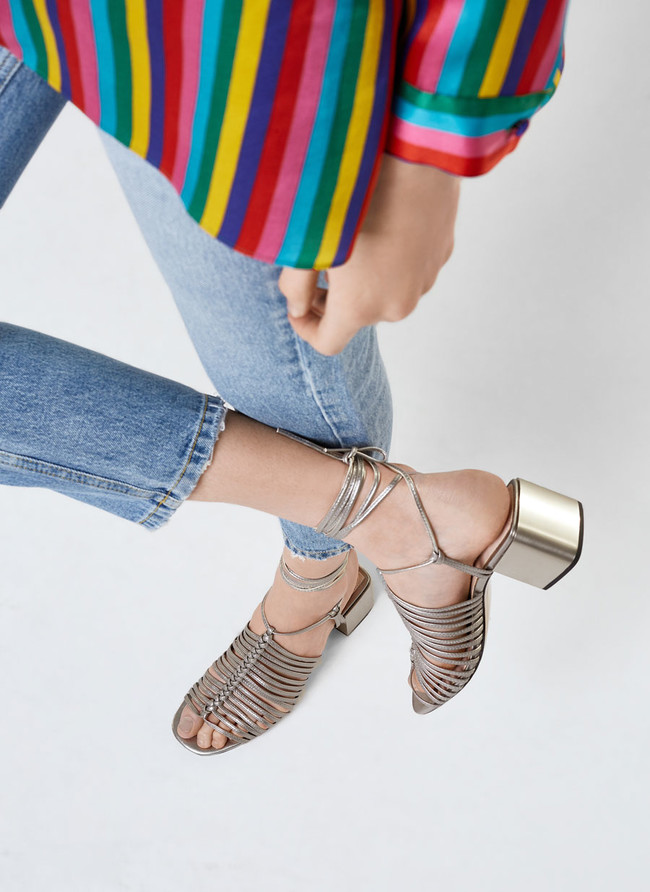 sandalias tacon medio