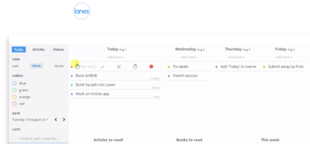 Lanes, una app inteligente y personalizable para tomar notas, gestionar tareas y medir tu progreso