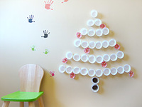 Árbol de Navidad con blondas de magdalenas