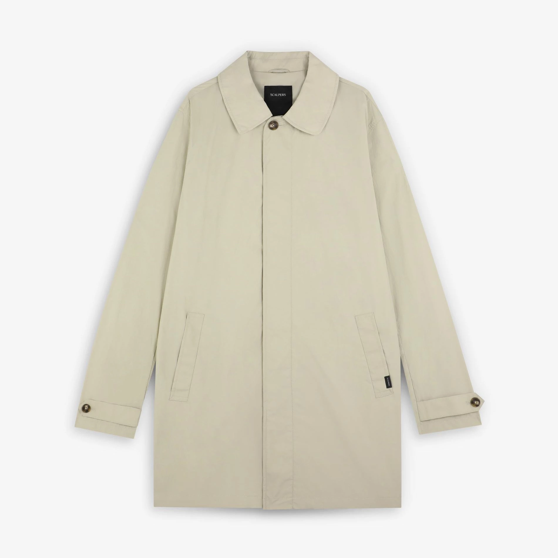 Gabardina de hombre ligera en tejido técnico impermeable Beige Scalpers

