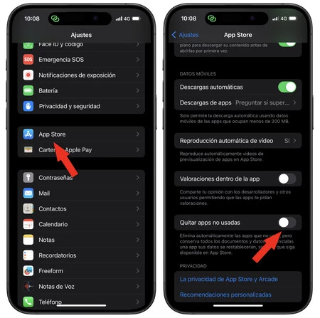 quitar apps no usadas iphone apple