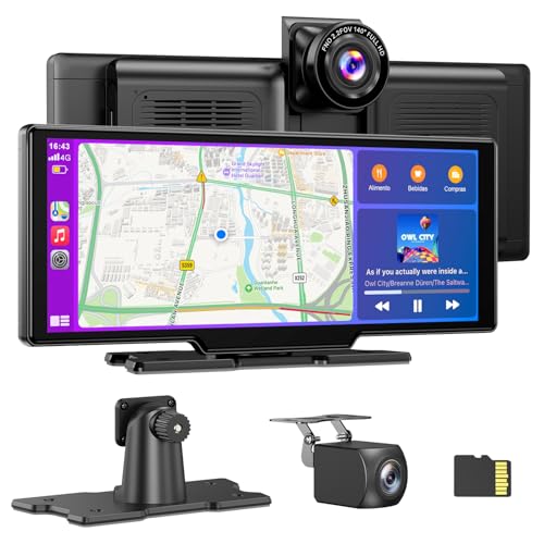 ESSGOO CarPlay & Android Auto,Pantalla CarPlay IPS de 10.26 Pulgadas 