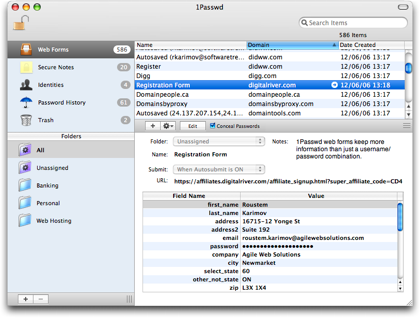 1passwd, gestión de contraseñas para Mac