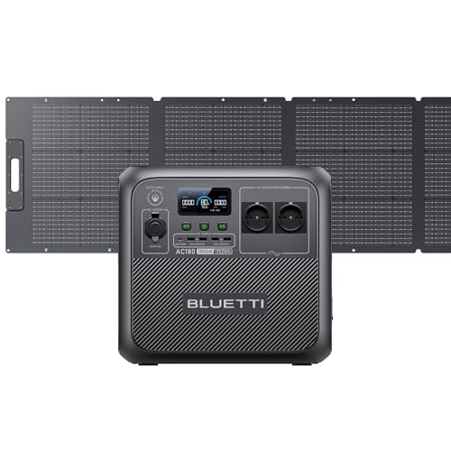 BLUETTI AC180 Generador Solar con 200W Panel Solar 