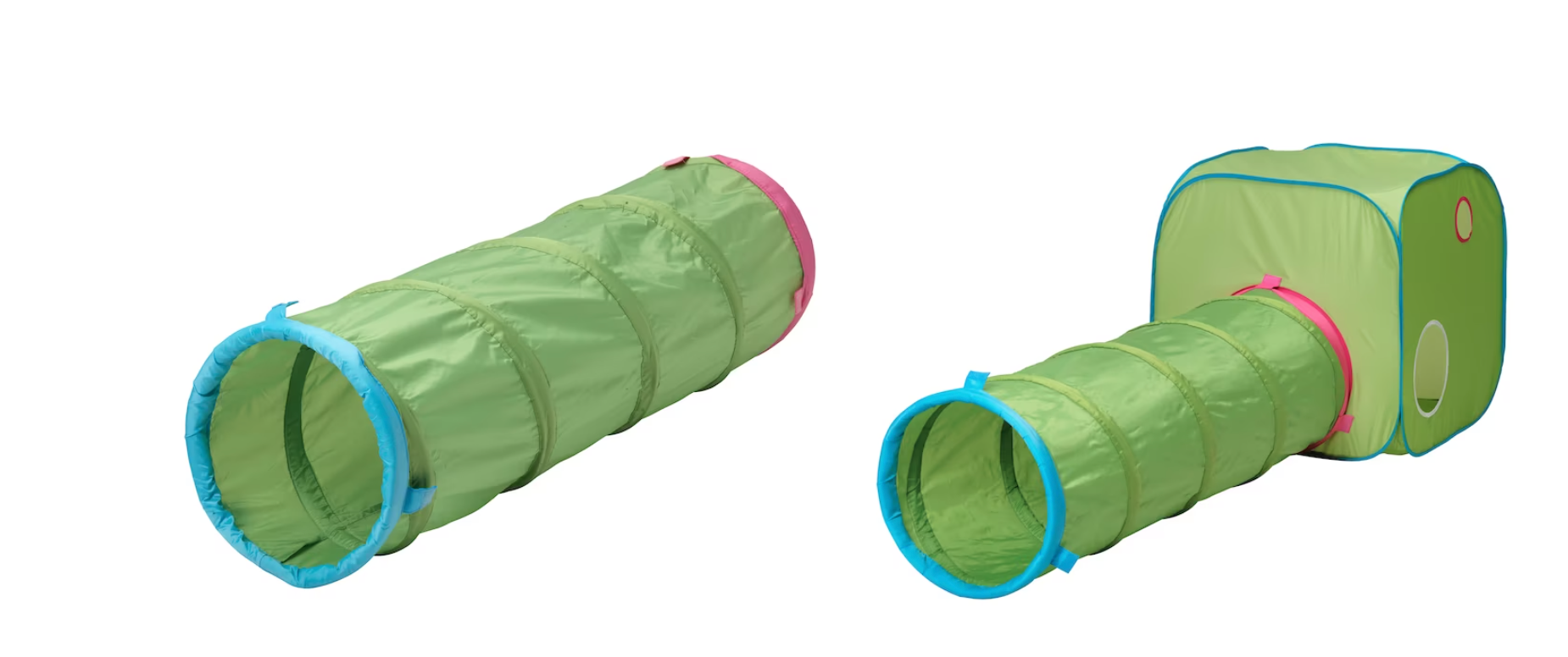 Túnel de juego de tela verde