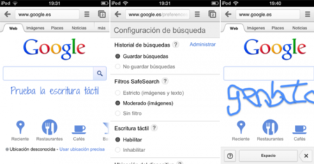 Google ahora permite hacer búsquedas a mano con smartphones y tablets gracias a Google Handwrite