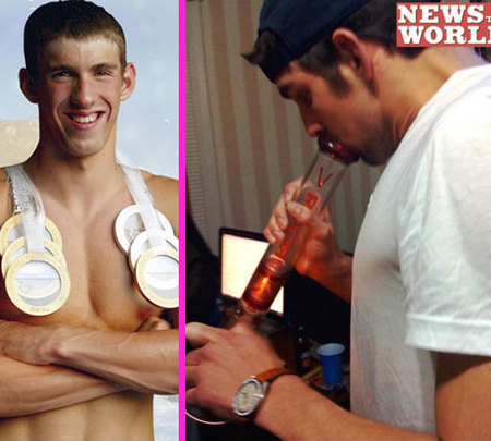 Michael Phelps pillado con las manos en la pipa