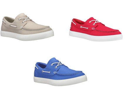 Los náuticos Timberland Newport Bay 2 Eye Boat en azul, gris o rojo pueden ser nuestros por 30,95 euros en Dressin