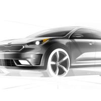 KIA Niro Hybrid Concept, un par de bocetos para anticipar su nuevo crossover híbrido