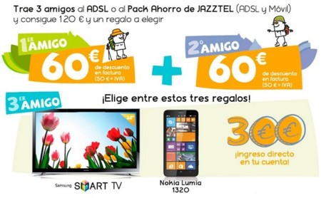 Jazztel sigue apostando por su Plan Amigo para revitalizar la captación de clientes de ADSL