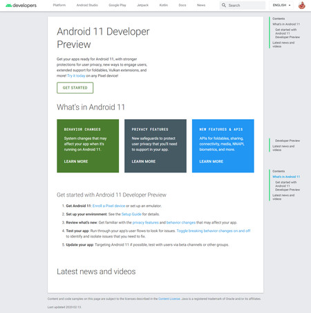 Android 11 Web