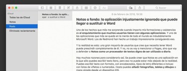 Esta es Notas, la aplicación injustamente ignorada que puede llegar a sustituir a Word