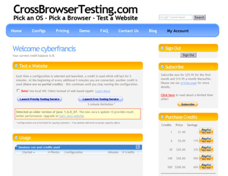 CrossBrowserTesting.com, comprueba tus sitios web en diferentes navegadores
