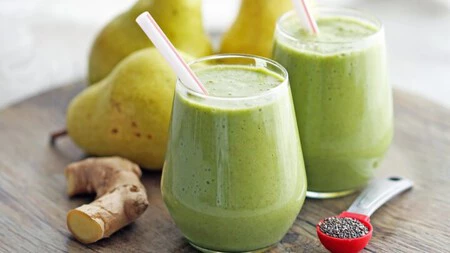 Jugo detox con jengibre y chía. Receta saludable