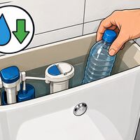 Colocar una botella dentro de la cisterna del inodoro es un viejo truco que puede ayudarte a ahorrar agua 