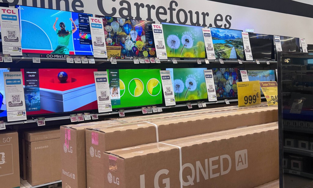 Carrefour deja a precio de outlet teles OLED, QNED y QLED de Samsung, LG y TCL: solo hasta el 11 de mayo