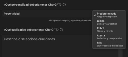 Escolha a personalidade do ChatGPT