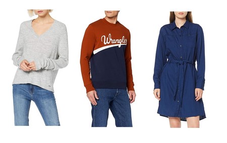 Chollos en tallas sueltas de vestidos, camisetas y sudaderas de marcas como Lee, Wrangler, Pepe Jeans o Quiksilver en Amazon