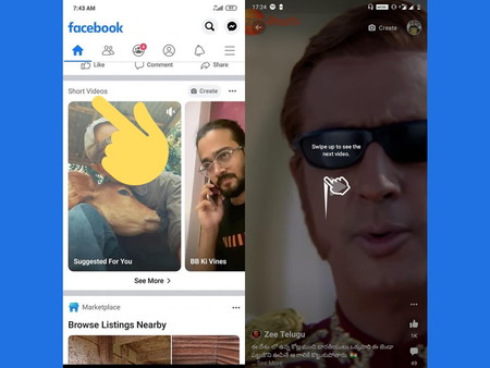 Facebook empieza a experimentar con una nueva función de 'Vídeos cortos' al estilo TikTok