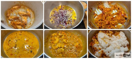 Pasos Arroz Camarones