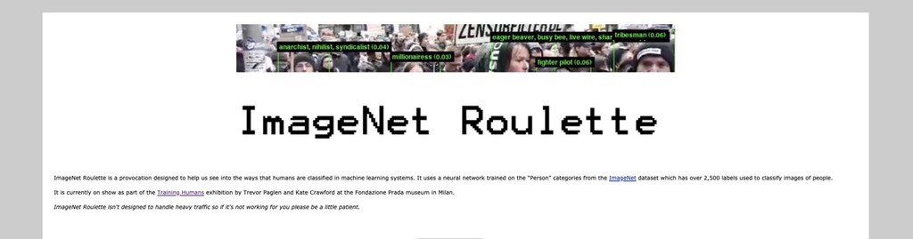 ImageNet Roulette es una web donde serás juzgado y etiquetado por una ...