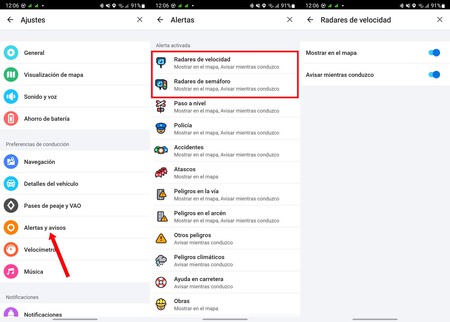Alertas Radares Android Auto