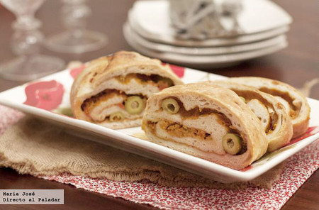 Rollo de pan relleno. Receta