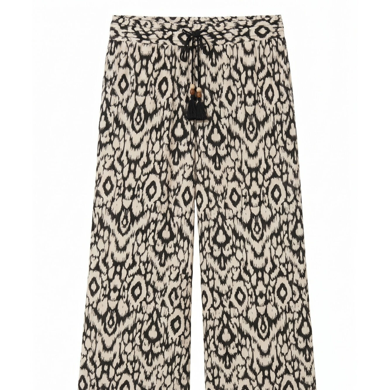 Pantalón largo estampado negro
