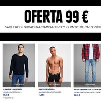 Promoción Jack & Jones: pack de vaqueros, una sudadera/camisa/jersey y un pack de calzoncillos por 99 euros 