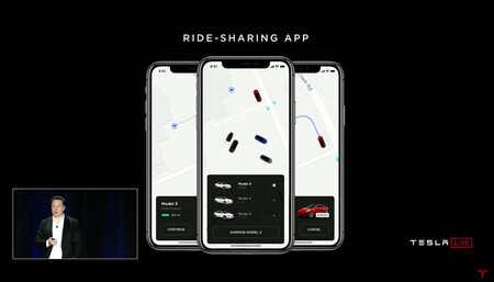 App para robotaxis autónomos de Tesla
