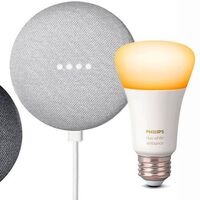 Chollazo: el Google Nest Mini con una bombilla Philips Hue te sale por unos 55 euros menos en el Día Mundial del Shopping de El Corte Inglés
